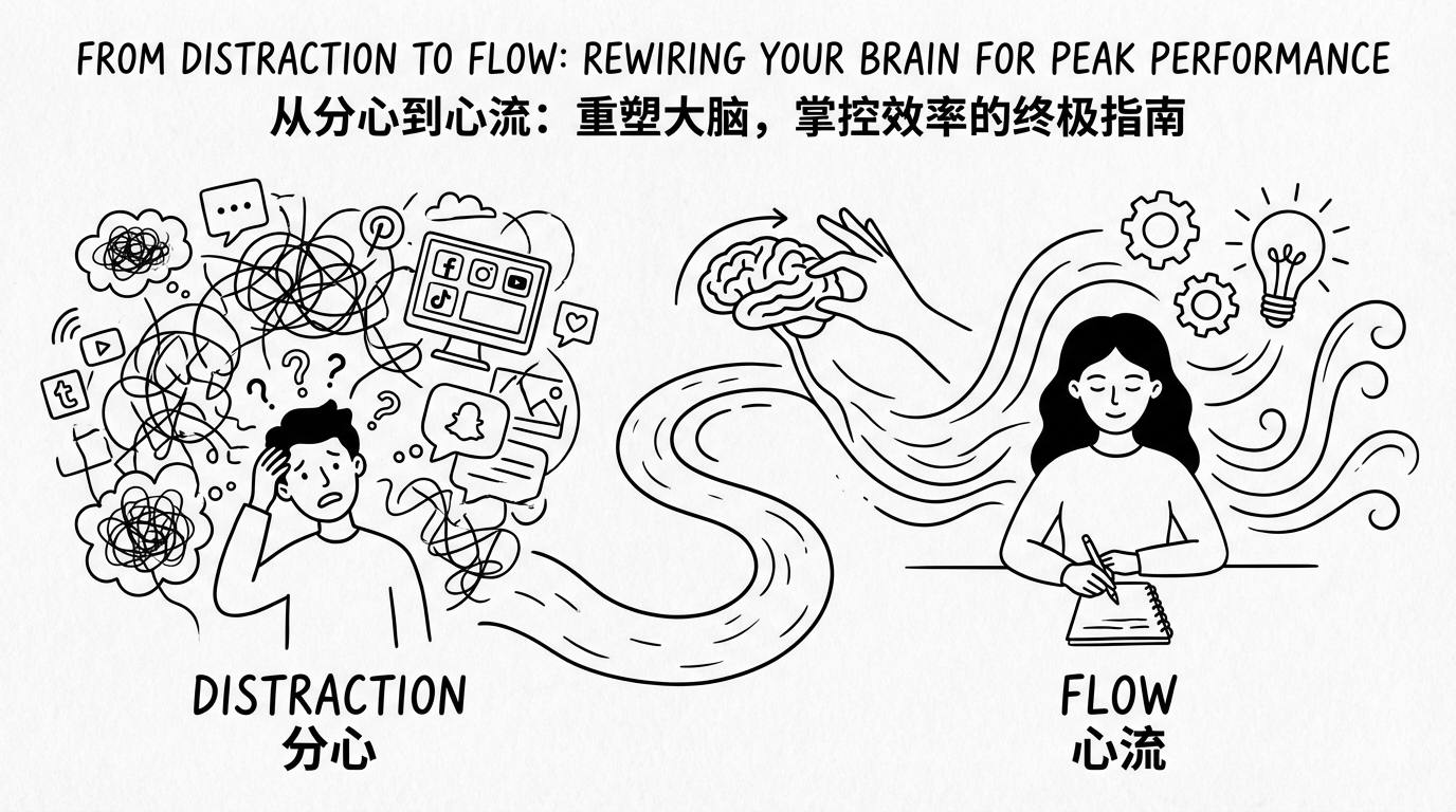 从分心到心流：重塑大脑，掌控效率的终极指南